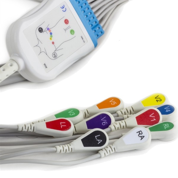 EKG kabel (KZ1) vcelku, 10 svodů - patentky