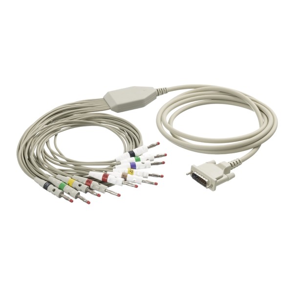 EKG kabel (SH1) vcelku, 10 svodů - banánky
