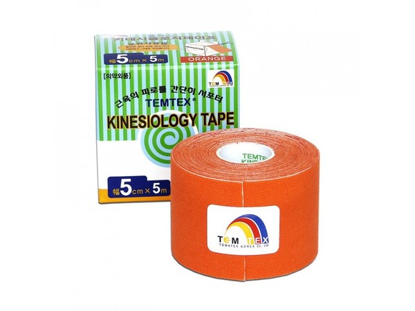 TEMTEX kinesio tape Tourmaline, oranžová tejpovací páska 5cm x 5m