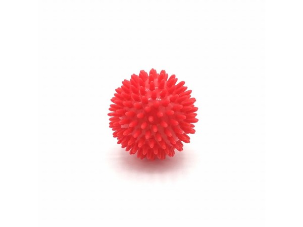 Rehabiq Masážní míček ježek, 8 cm, červený