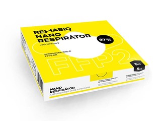 Rehabiq nano respirátor FFP2, 5 ks